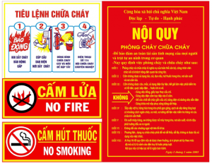 Bảng tiêu lệnh chữa cháy Mica tại Bàu Bàng Bình Dương